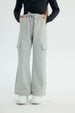 Pantalón Buzo Niña Flare Gris Melange