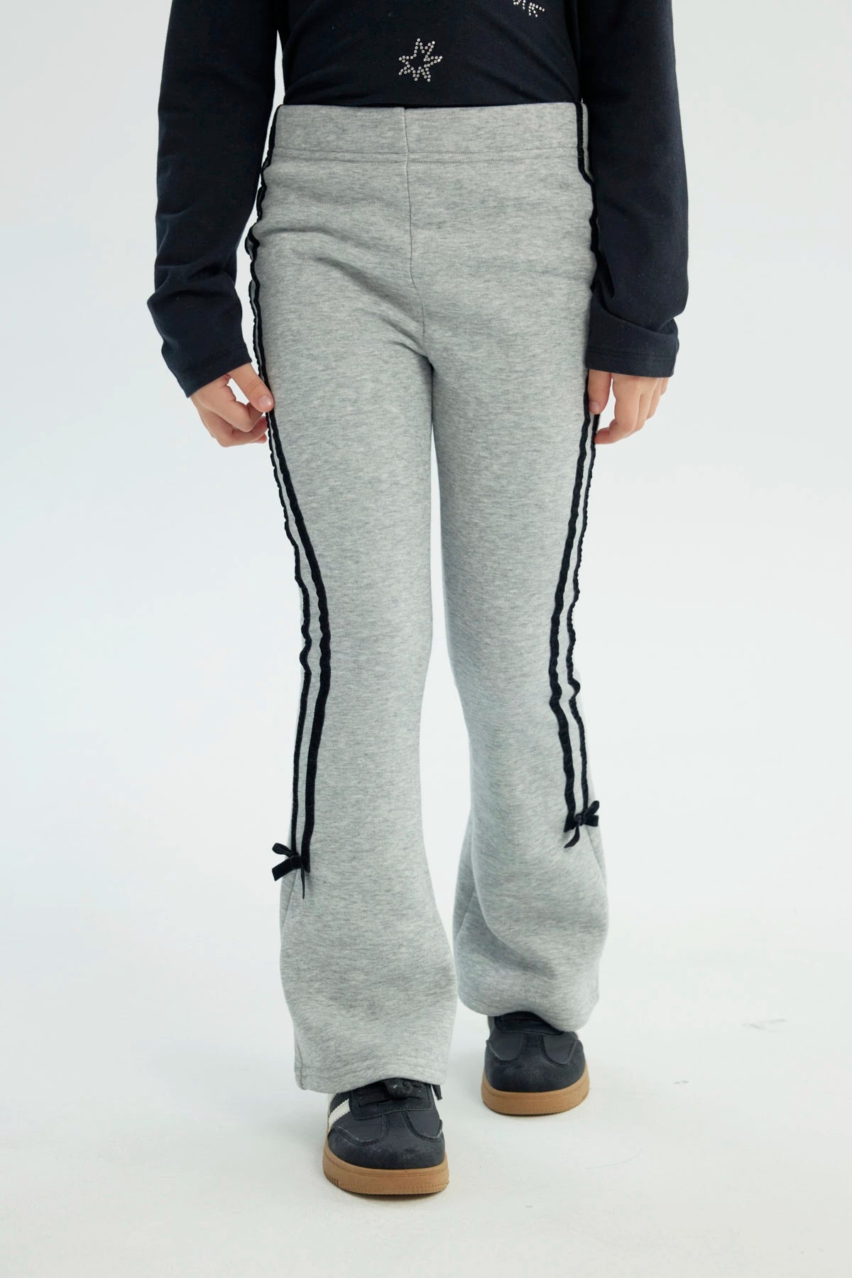 Calza Niña Flare Gris Melange