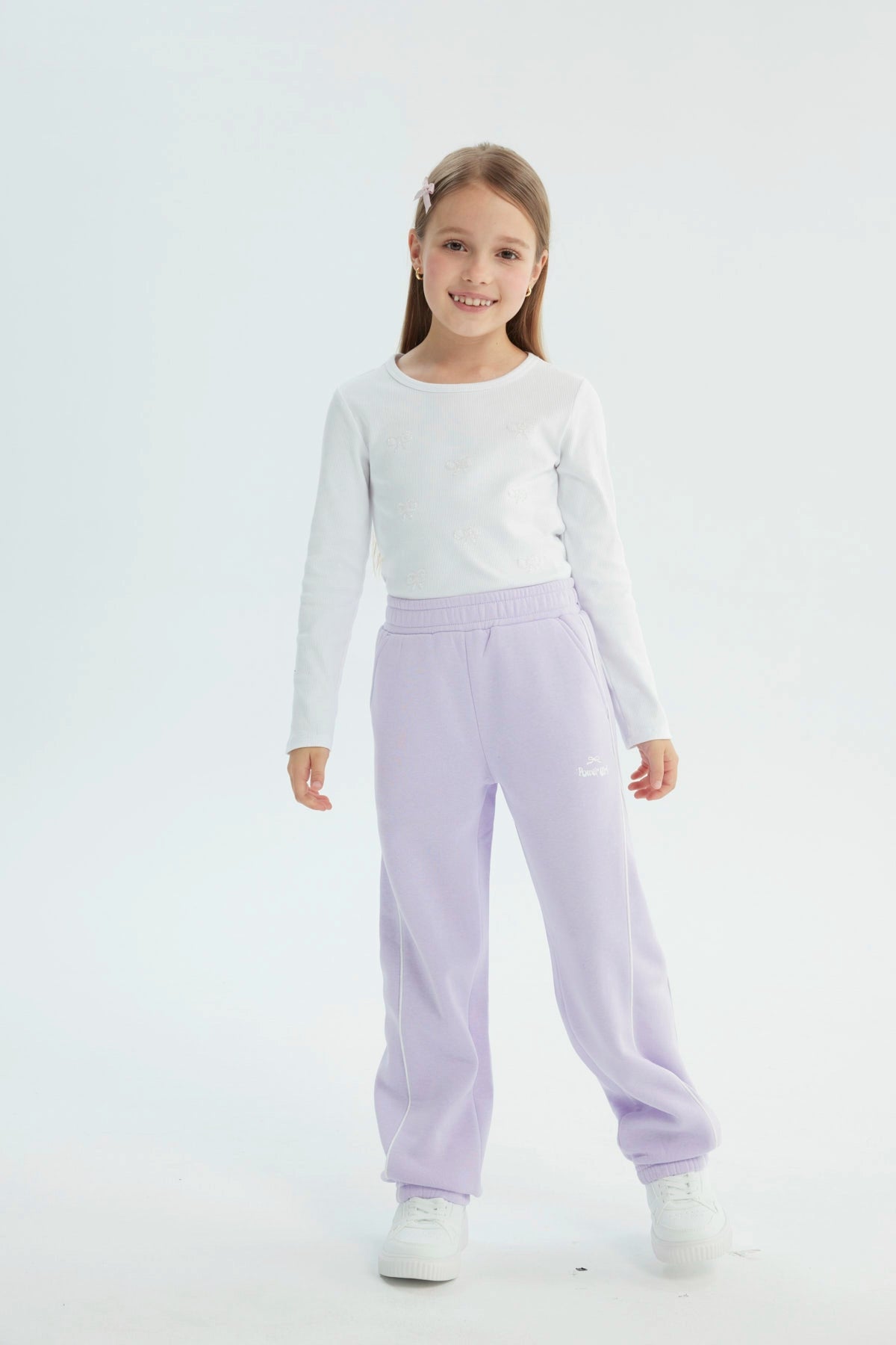 Pantalón Buzo Niña Pitillo Lila