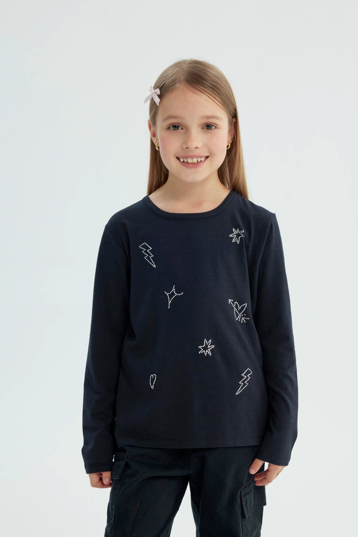 Polera Niña Regular Negro