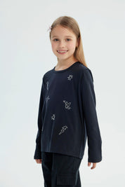 Polera Niña Regular Negro
