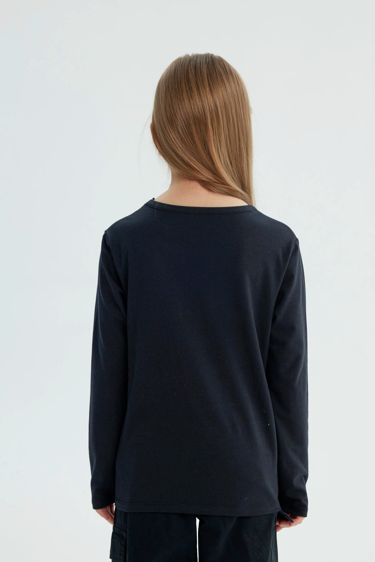 Polera Niña Regular Negro