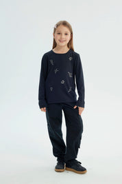 Polera Niña Regular Negro