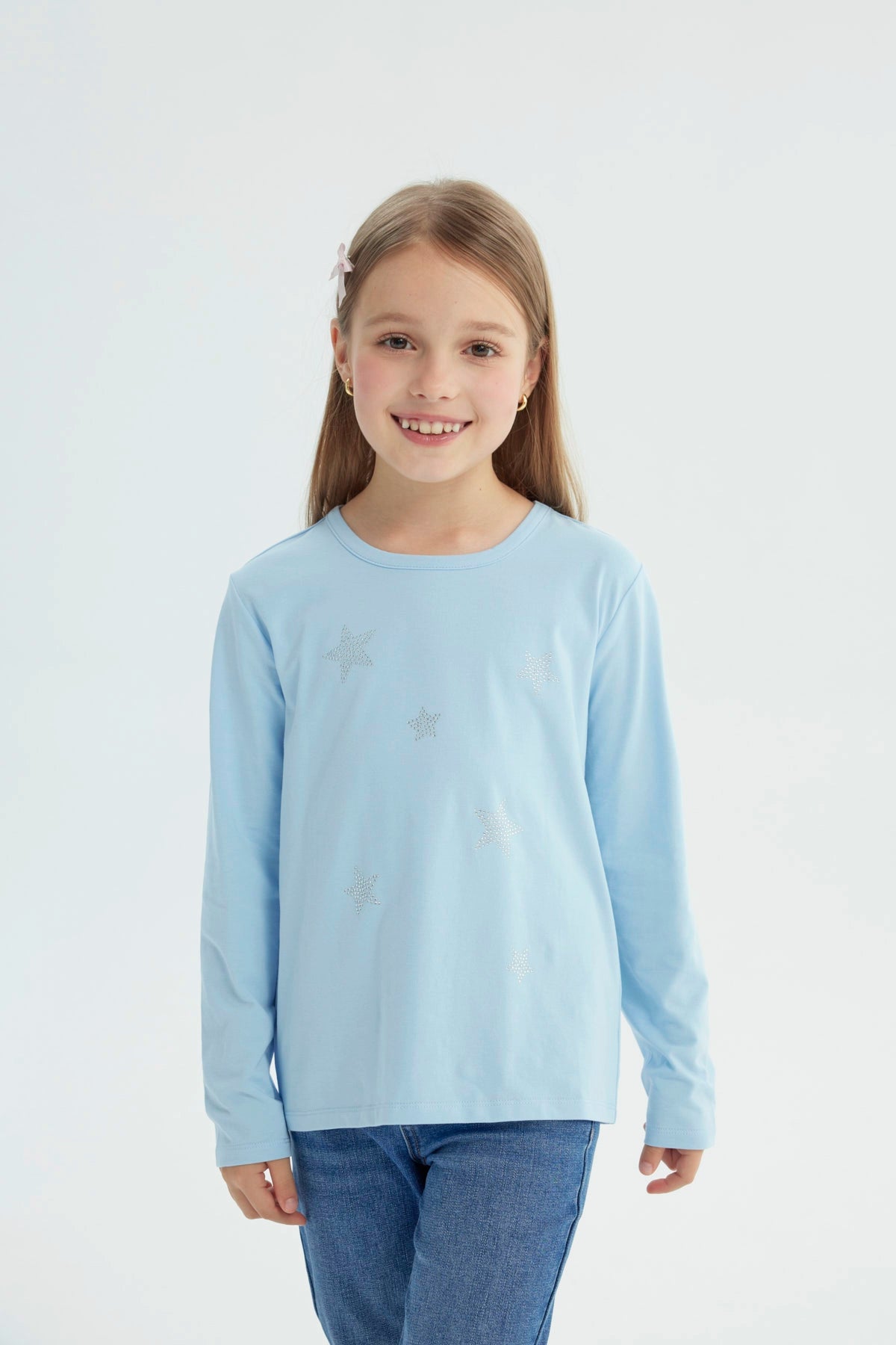 Polera Niña Regular Celeste