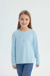 Polera Niña Regular Celeste