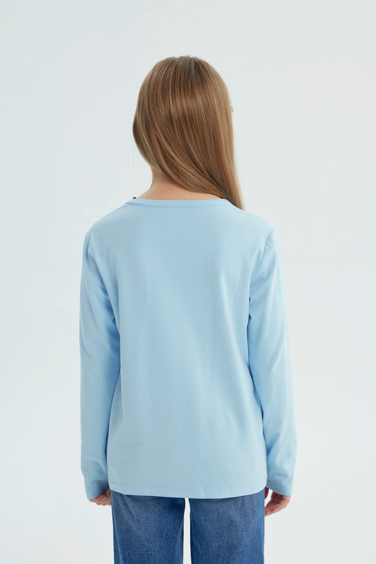 Polera Niña Regular Celeste