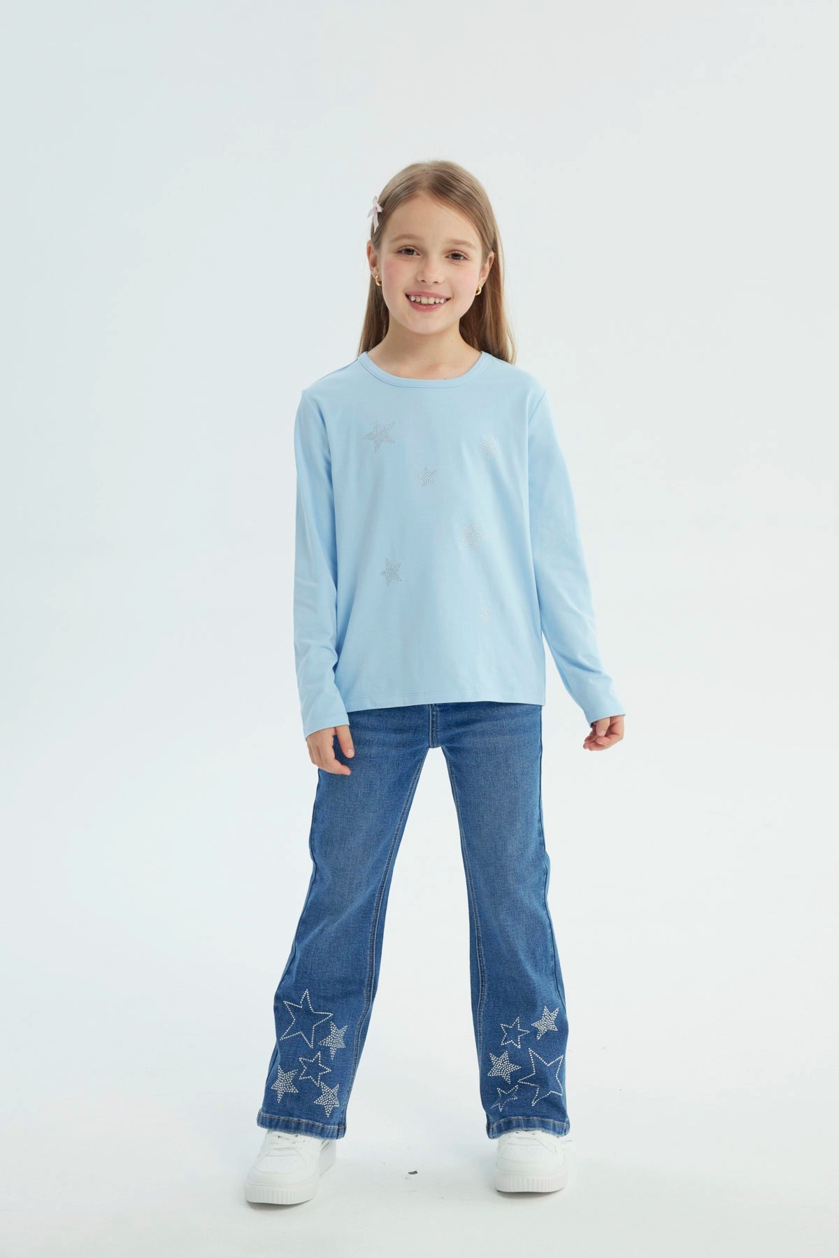 Polera Niña Regular Celeste