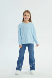Polera Niña Regular Celeste