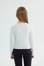 Polera Niña Slim Blanco