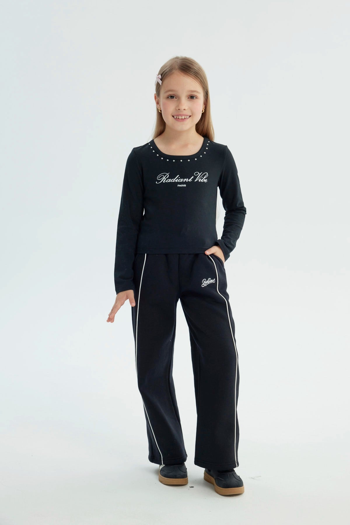Polera Niña Slim Negro