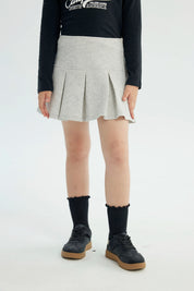 Falda Niña Falda Gris Melange