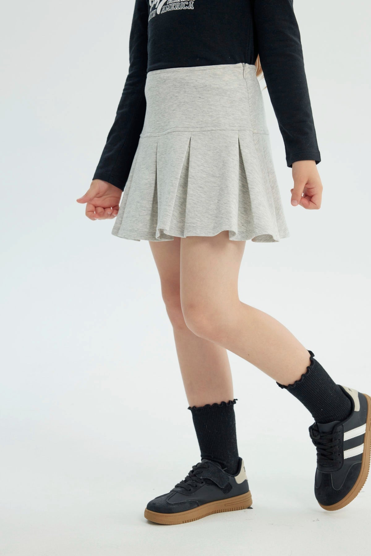Falda Niña Falda Gris Melange