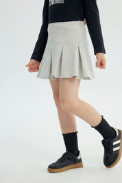 Falda Niña Falda Gris Melange