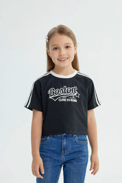 Polera Niña Regular Negro