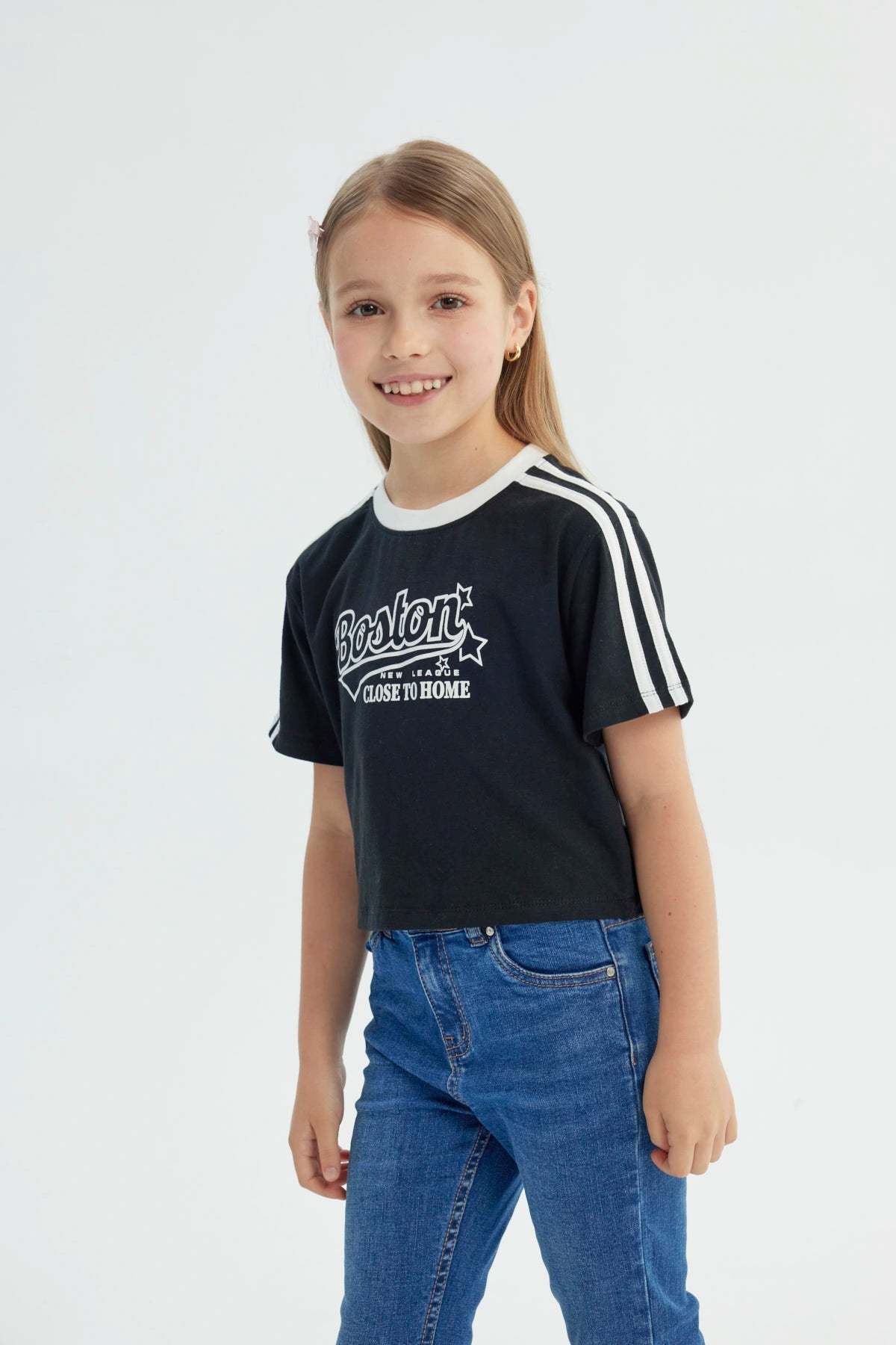 Polera Niña Regular Negro