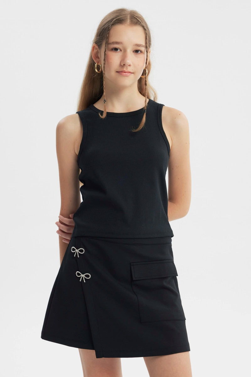 Polera Slim Niña Negro