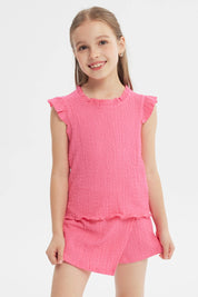Polera Slim Niña Fucsia
