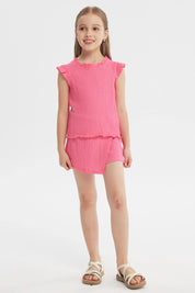 Polera Slim Niña Fucsia