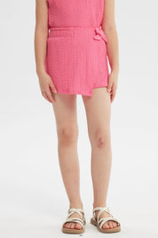 Short Amplio Niña Fucsia