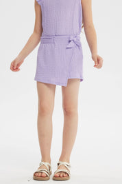 Short Amplio Niña Lila