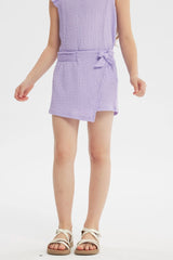 Short Amplio Niña Lila