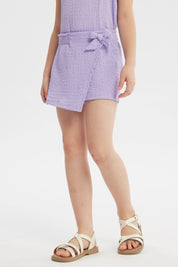 Short Amplio Niña Lila
