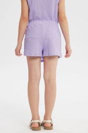 Short Amplio Niña Lila