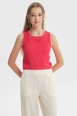 Polera Slim Niña Fucsia