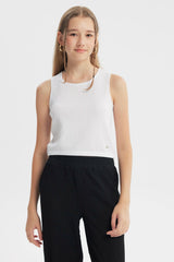Polera Slim Niña Blanco