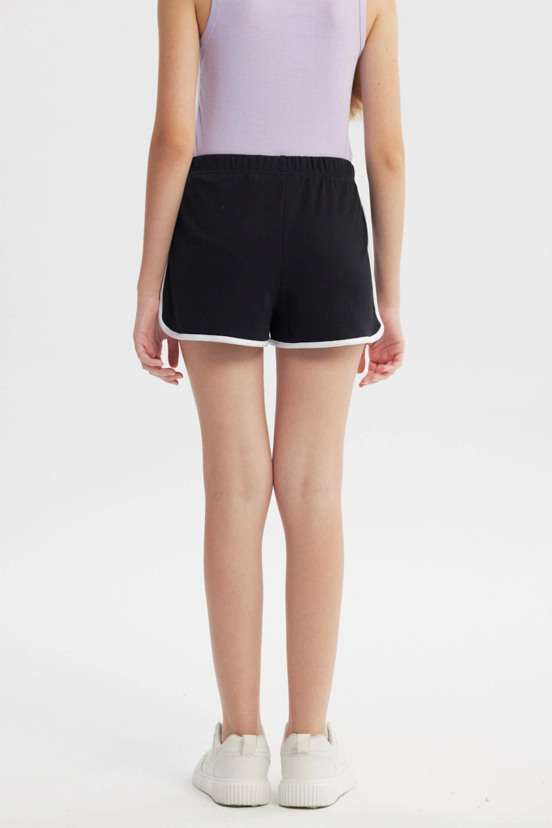 Short Amplio Niña Negro
