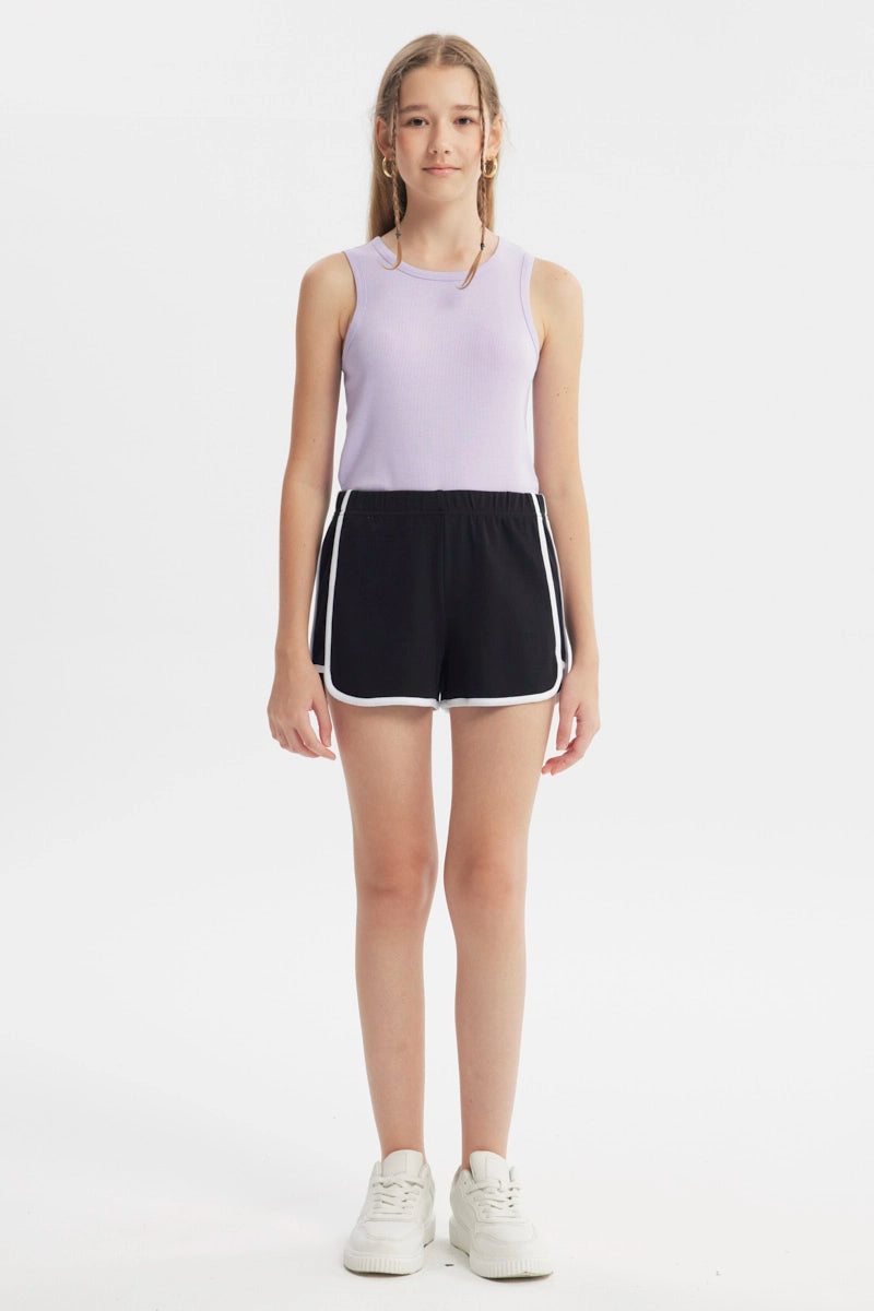 Short Amplio Niña Negro