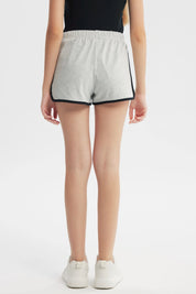 Short Amplio Niña Gris Melange