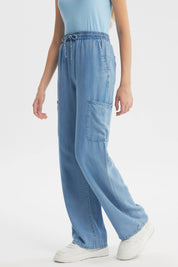 Jeans Wide Leg Niña Azul