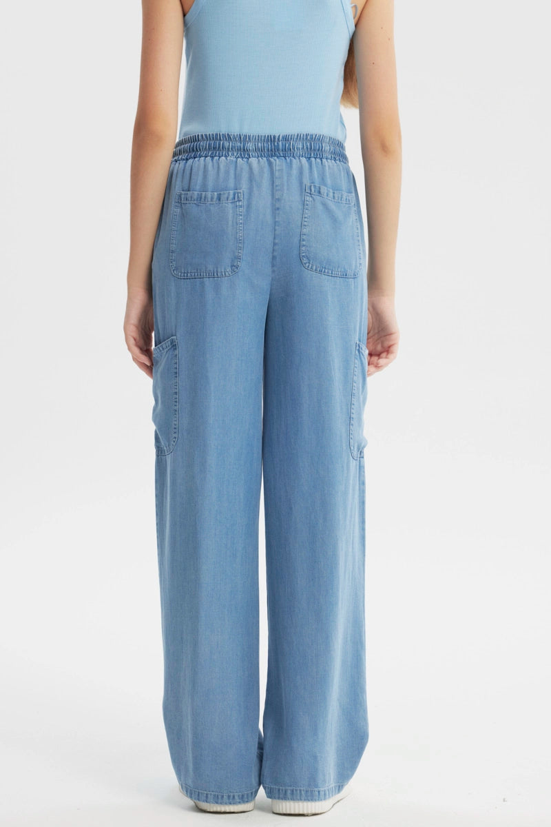 Jeans Wide Leg Niña Azul