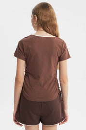 Polera Slim Niña Café