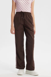 Pantalón Wide Leg Niña Café