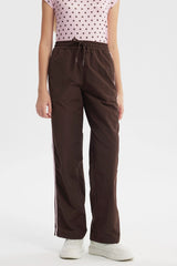 Pantalón Wide Leg Niña Café