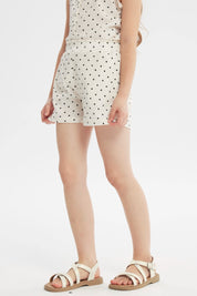 Short Amplio Niña Crudo