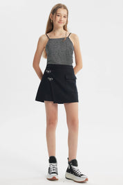 Falda Falda Short Niña Negro