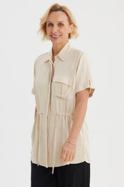 Blusa Mujer Casual Beige Claro