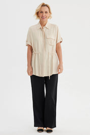 Blusa Mujer Casual Beige Claro