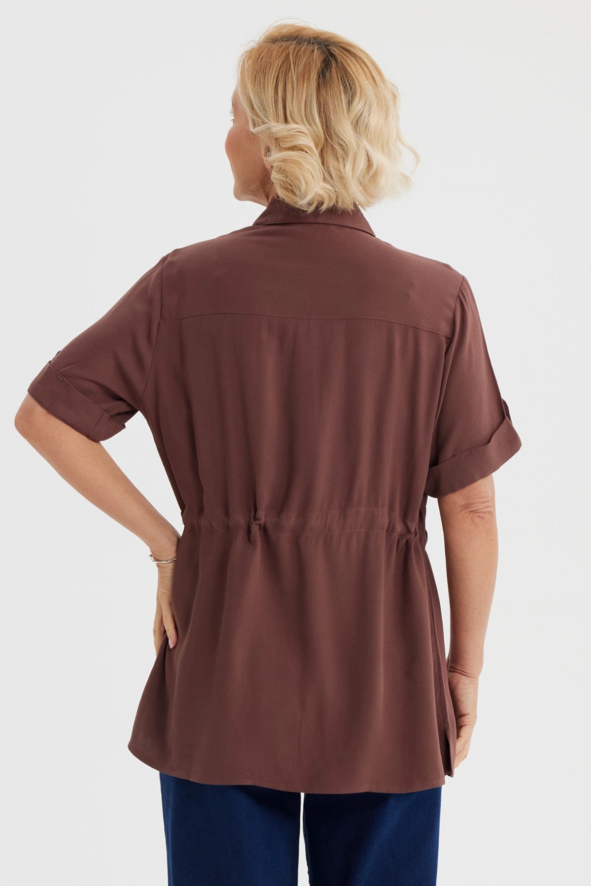 Blusa Mujer Casual Café