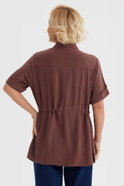 Blusa Mujer Casual Café