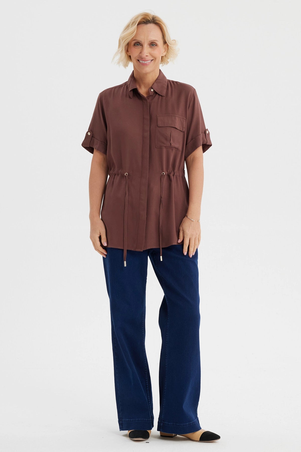 Blusa Mujer Casual Café