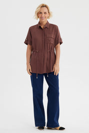 Blusa Mujer Casual Café