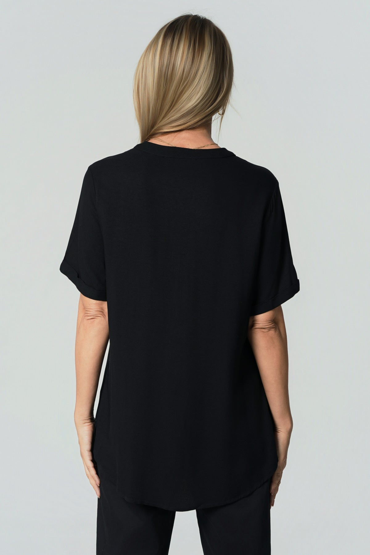 Blusa Slim Mujer Negro