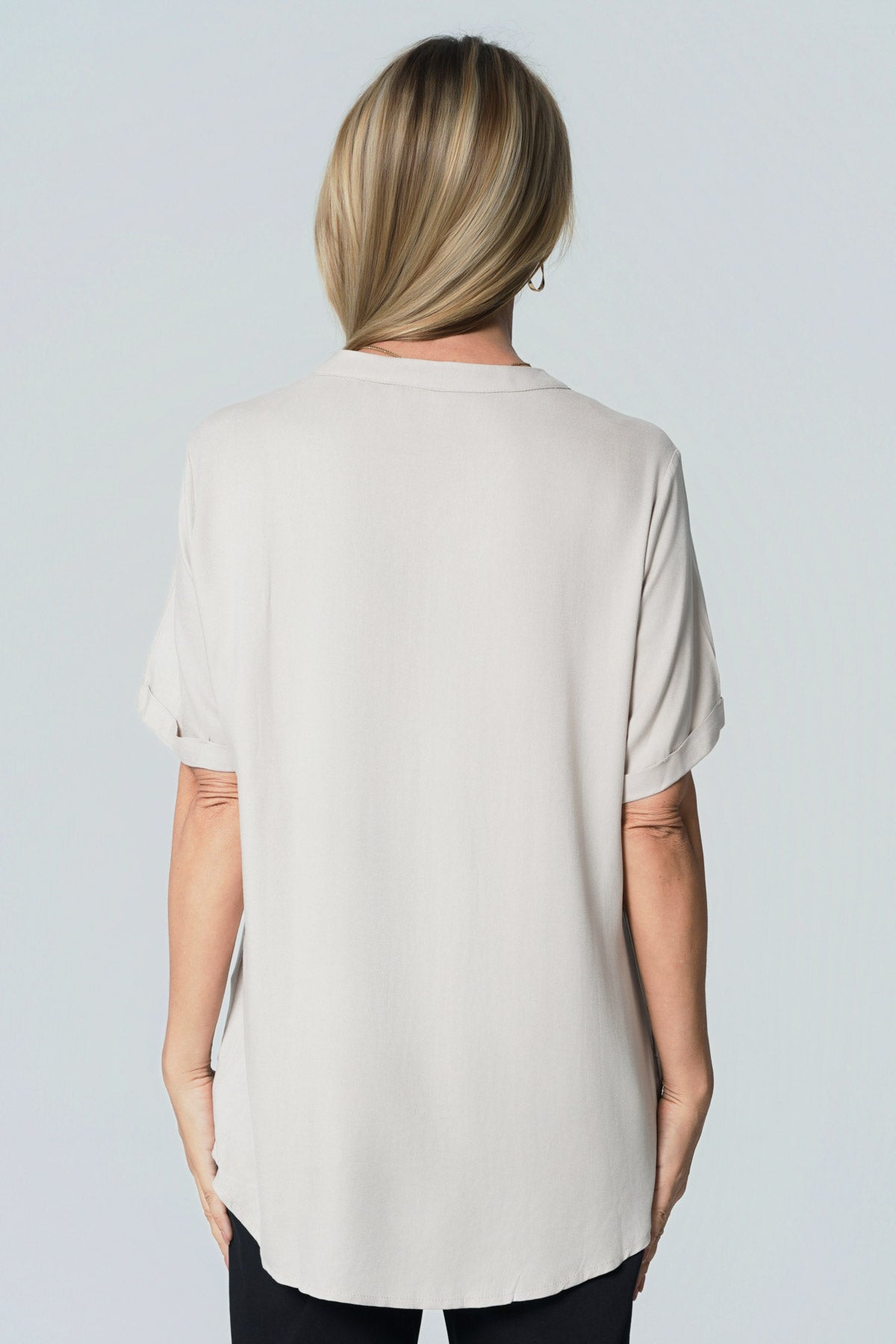 Blusa Slim Mujer Beige Claro
