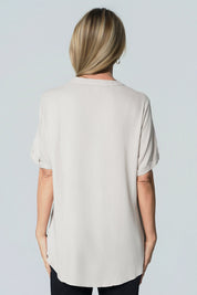 Blusa Slim Mujer Beige Claro