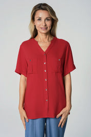 Blusa Slim Mujer Rojo