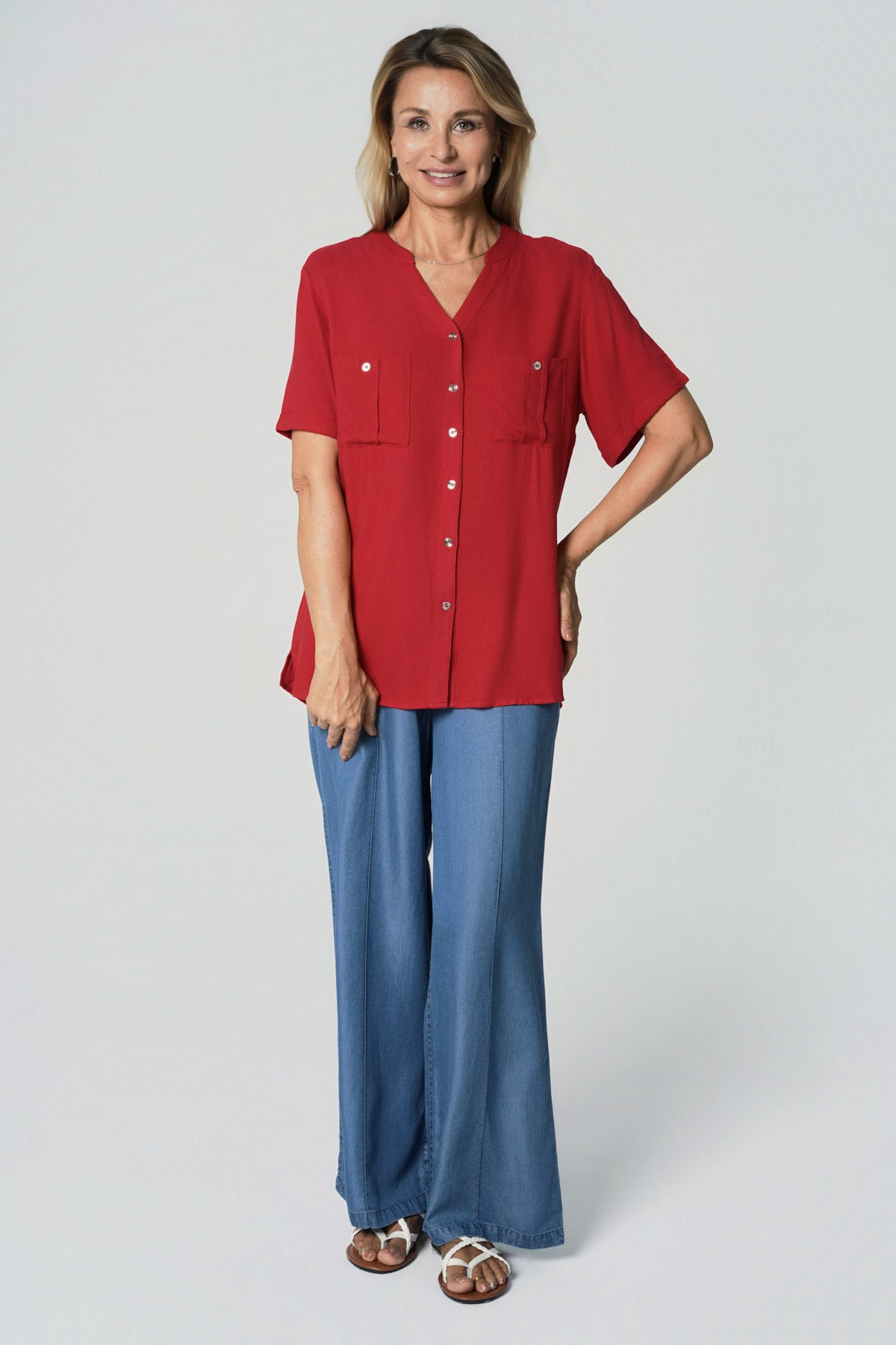 Blusa Slim Mujer Rojo